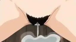 Nahaufnahme eines weiblichen Anime-Auges mit schmerzverzerrter, tränender Miene